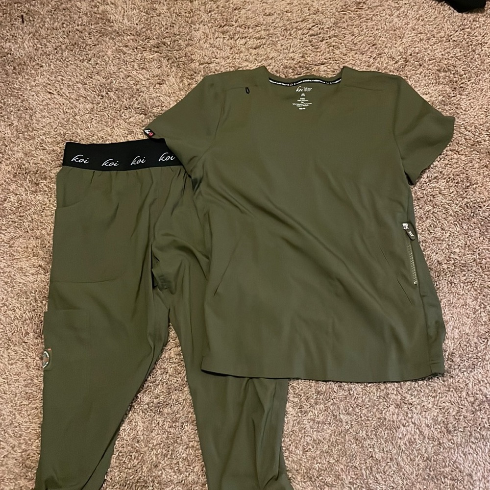 Koi Olive colored Scrubs